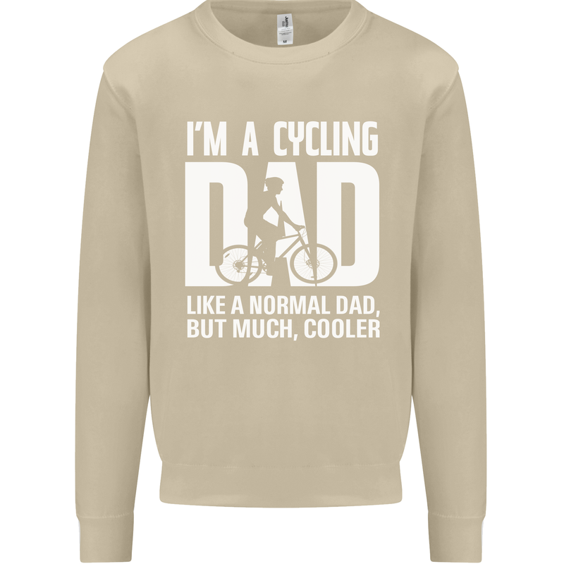 Cycling Dad Like a Normal Dad Father's Day Mens Sweatshirt Jumper Sand