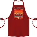 Cycling Day Funny Cyclist Bicycle MTB Bike Cotton Apron 100% Organic Maroon