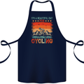 Cycling Day Funny Cyclist Bicycle MTB Bike Cotton Apron 100% Organic Navy Blue