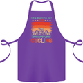 Cycling Day Funny Cyclist Bicycle MTB Bike Cotton Apron 100% Organic Purple