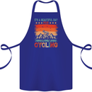 Cycling Day Funny Cyclist Bicycle MTB Bike Cotton Apron 100% Organic Royal Blue