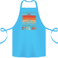 Cycling Day Funny Cyclist Bicycle MTB Bike Cotton Apron 100% Organic Turquoise