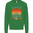 Cycling Day Funny Cyclist Bicycle MTB Bike Kids Sweatshirt Jumper Irish Green