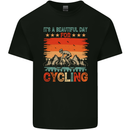 Cycling Day Funny Cyclist Bicycle MTB Bike Kids T-Shirt Childrens Black