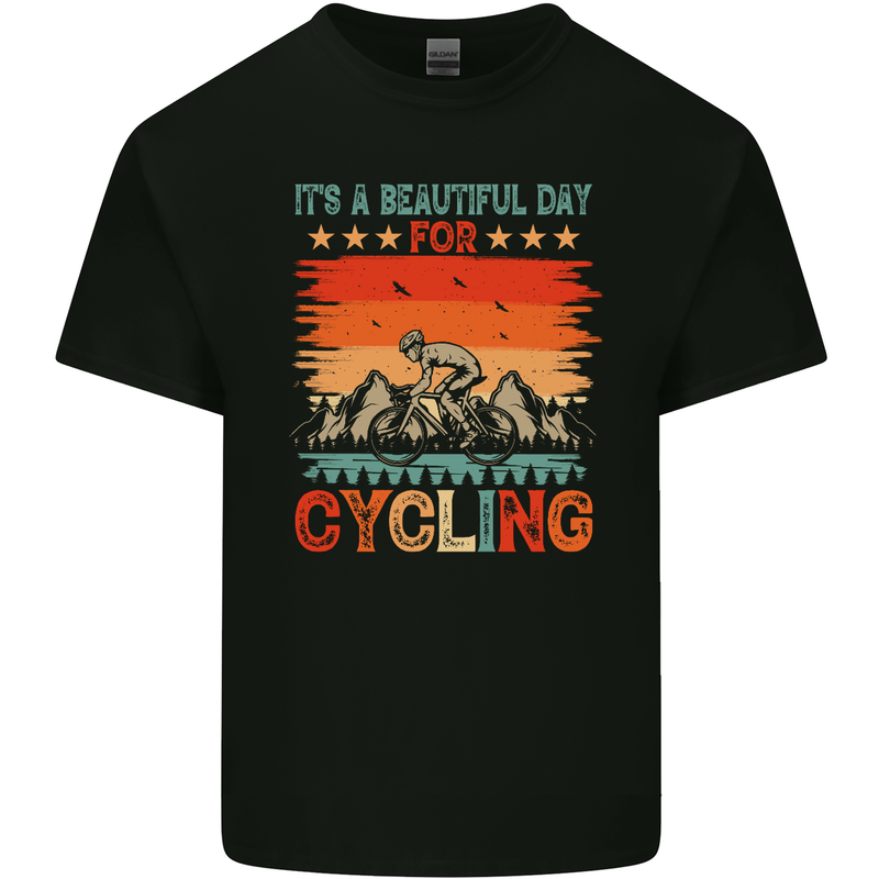 Cycling Day Funny Cyclist Bicycle MTB Bike Kids T-Shirt Childrens Black