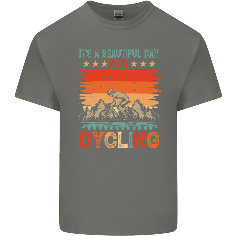 Cycling Day Funny Cyclist Bicycle MTB Bike Kids T-Shirt Childrens Charcoal