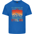 Cycling Day Funny Cyclist Bicycle MTB Bike Kids T-Shirt Childrens Royal Blue