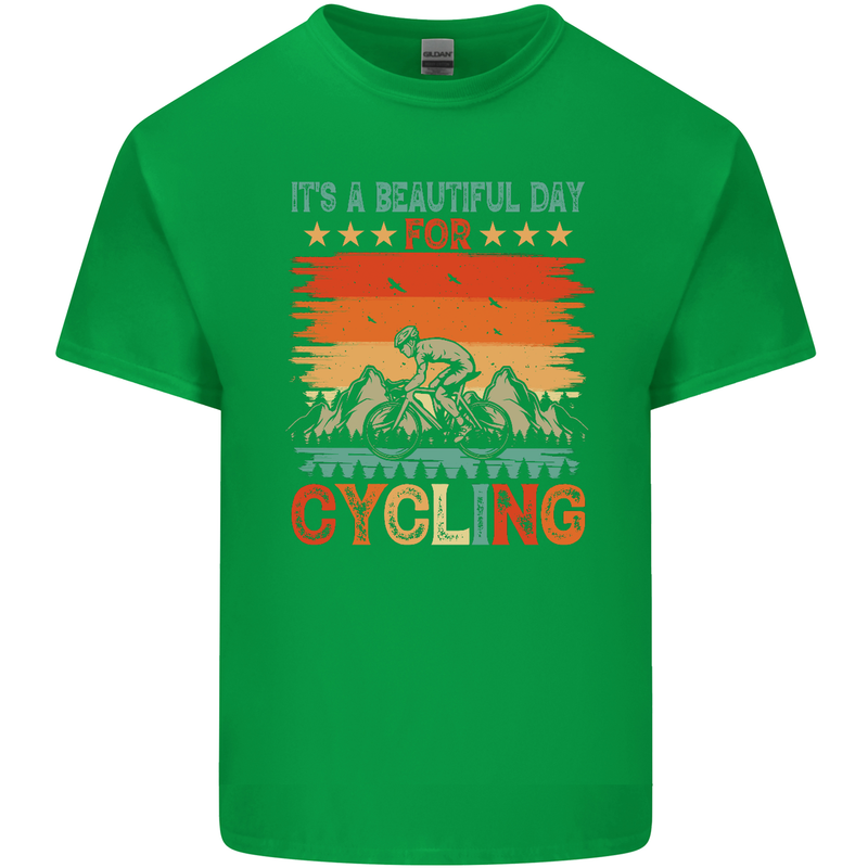 Cycling Day Funny Cyclist Bicycle MTB Bike Mens Cotton T-Shirt Tee Top Irish Green