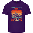 Cycling Day Funny Cyclist Bicycle MTB Bike Mens Cotton T-Shirt Tee Top Purple