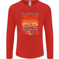Cycling Day Funny Cyclist Bicycle MTB Bike Mens Long Sleeve T-Shirt Red