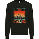Cycling Day Funny Cyclist Bicycle MTB Bike Mens Sweatshirt Jumper Black