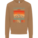 Cycling Day Funny Cyclist Bicycle MTB Bike Mens Sweatshirt Jumper Caramel Latte