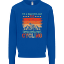 Cycling Day Funny Cyclist Bicycle MTB Bike Mens Sweatshirt Jumper Royal Blue
