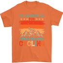 Cycling Day Funny Cyclist Bicycle MTB Bike Mens T-Shirt Cotton Gildan Orange