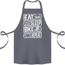 Cycling Eat Sleep Bike Repeat Funny Bicycle Cotton Apron 100% Organic Steel