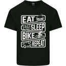 Cycling Eat Sleep Bike Repeat Funny Bicycle Kids T-Shirt Childrens Black