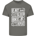 Cycling Eat Sleep Bike Repeat Funny Bicycle Kids T-Shirt Childrens Charcoal