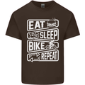 Cycling Eat Sleep Bike Repeat Funny Bicycle Kids T-Shirt Childrens Chocolate