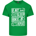 Cycling Eat Sleep Bike Repeat Funny Bicycle Kids T-Shirt Childrens Irish Green