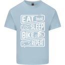 Cycling Eat Sleep Bike Repeat Funny Bicycle Kids T-Shirt Childrens Light Blue