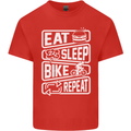 Cycling Eat Sleep Bike Repeat Funny Bicycle Kids T-Shirt Childrens Red