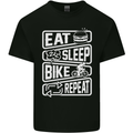 Cycling Eat Sleep Bike Repeat Funny Bicycle Mens Cotton T-Shirt Tee Top Black
