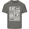 Cycling Eat Sleep Bike Repeat Funny Bicycle Mens Cotton T-Shirt Tee Top Charcoal