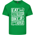 Cycling Eat Sleep Bike Repeat Funny Bicycle Mens Cotton T-Shirt Tee Top Irish Green
