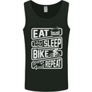 Cycling Eat Sleep Bike Repeat Funny Bicycle Mens Vest Tank Top Black