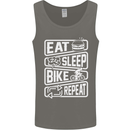 Cycling Eat Sleep Bike Repeat Funny Bicycle Mens Vest Tank Top Charcoal