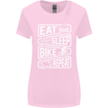 Cycling Eat Sleep Bike Repeat Funny Bicycle Womens Wider Cut T-Shirt Light Pink