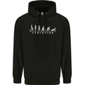 Cycling Evolution Cyclist Bicycle Childrens Kids Hoodie Black