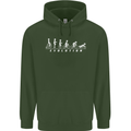 Cycling Evolution Cyclist Bicycle Childrens Kids Hoodie Forest Green