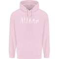 Cycling Evolution Cyclist Bicycle Childrens Kids Hoodie Light Pink