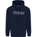 Cycling Evolution Cyclist Bicycle Childrens Kids Hoodie Navy Blue