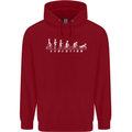 Cycling Evolution Cyclist Bicycle Childrens Kids Hoodie Red