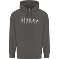 Cycling Evolution Cyclist Bicycle Childrens Kids Hoodie Storm Grey
