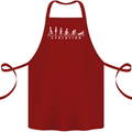 Cycling Evolution Cyclist Bicycle Cotton Apron 100% Organic Maroon