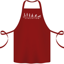 Cycling Evolution Cyclist Bicycle Cotton Apron 100% Organic Maroon