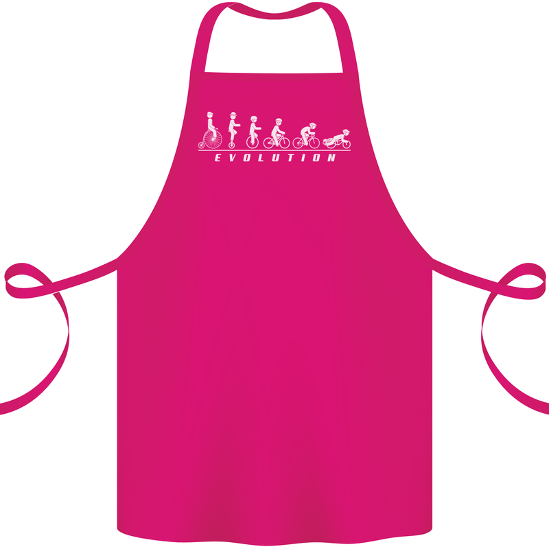 Cycling Evolution Cyclist Bicycle Cotton Apron 100% Organic Pink