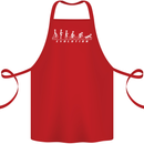 Cycling Evolution Cyclist Bicycle Cotton Apron 100% Organic Red