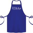 Cycling Evolution Cyclist Bicycle Cotton Apron 100% Organic Royal Blue