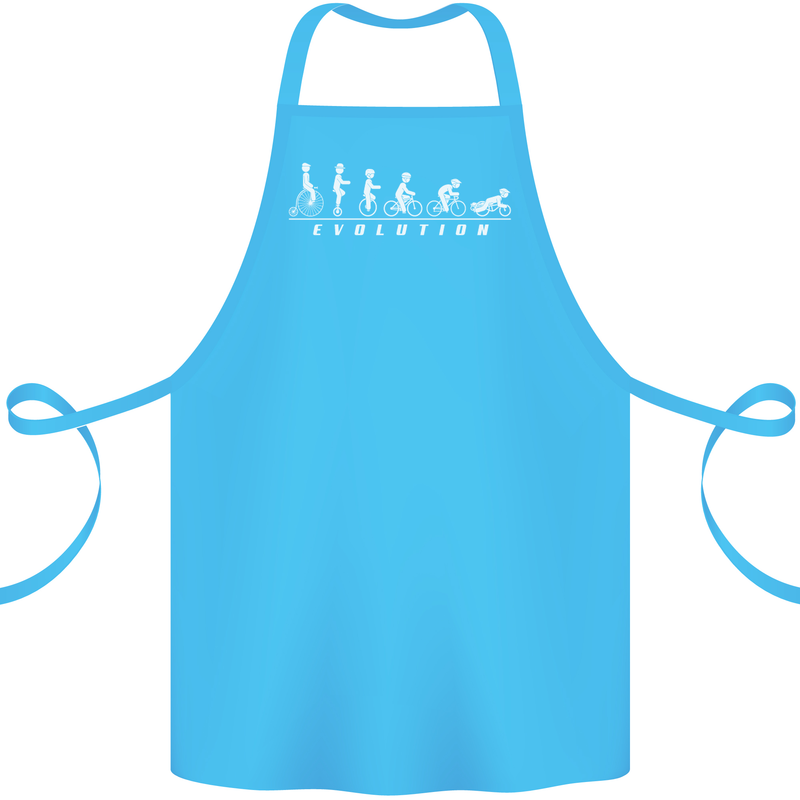 Cycling Evolution Cyclist Bicycle Cotton Apron 100% Organic Turquoise