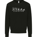 Cycling Evolution Cyclist Bicycle Kids Sweatshirt Jumper Black