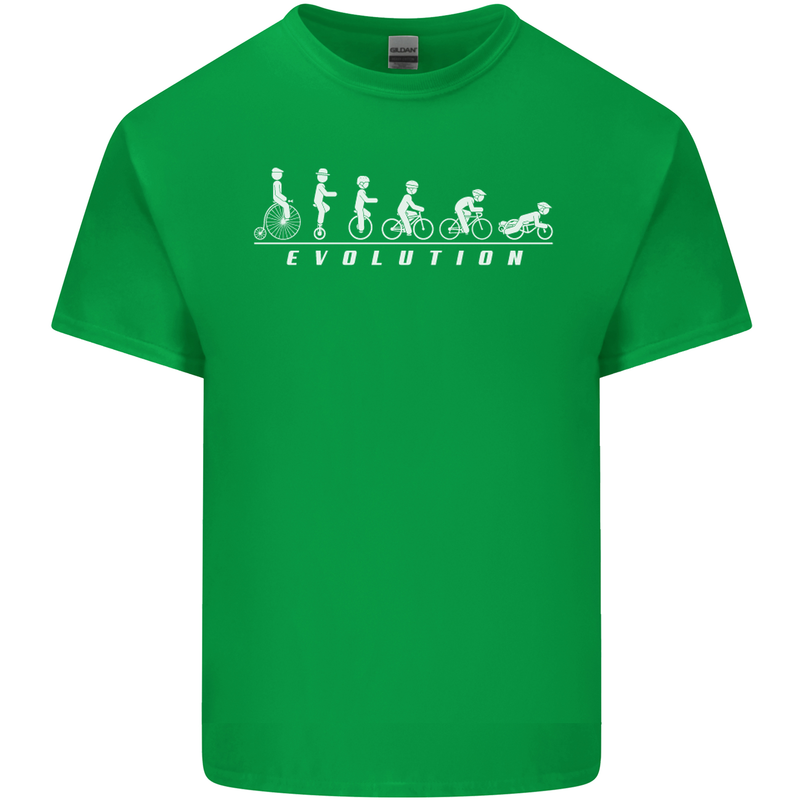 Cycling Evolution Cyclist Bicycle Kids T-Shirt Childrens Irish Green