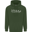 Cycling Evolution Cyclist Bicycle Mens 80% Cotton Hoodie Forest Green
