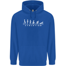 Cycling Evolution Cyclist Bicycle Mens 80% Cotton Hoodie Royal Blue
