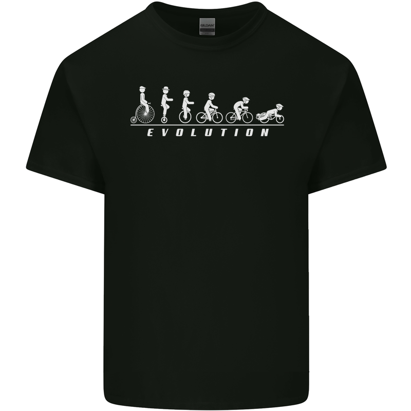 Cycling Evolution Cyclist Bicycle Mens Cotton T-Shirt Tee Top Black