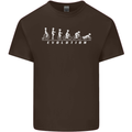 Cycling Evolution Cyclist Bicycle Mens Cotton T-Shirt Tee Top Dark Chocolate