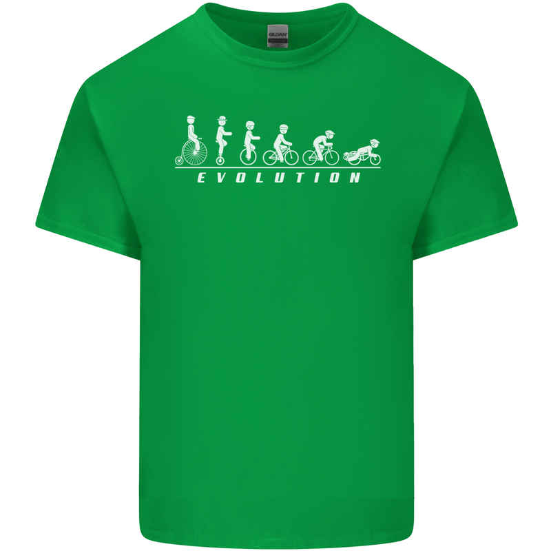 Cycling Evolution Cyclist Bicycle Mens Cotton T-Shirt Tee Top Irish Green